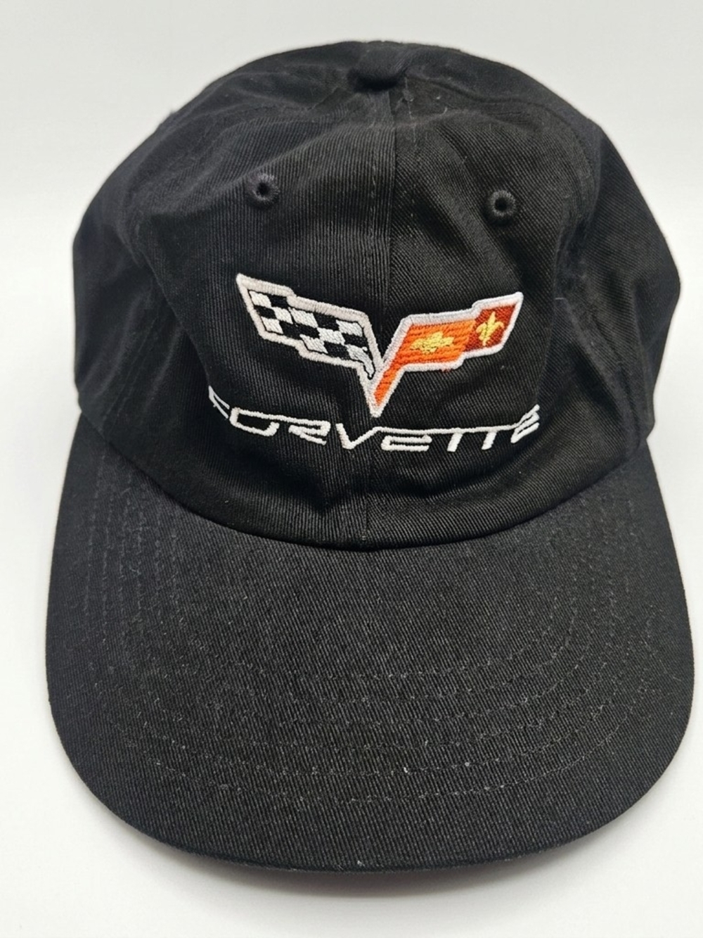 GM Licensed Chevrolet Corvette Black Embroidered Adjustable Hat OS